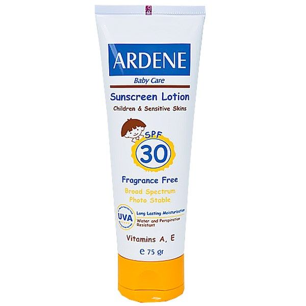 خرید لوسیون ضد آفتاب کودک آردن سری Baby Care SPF30 مقدار 75 گرم