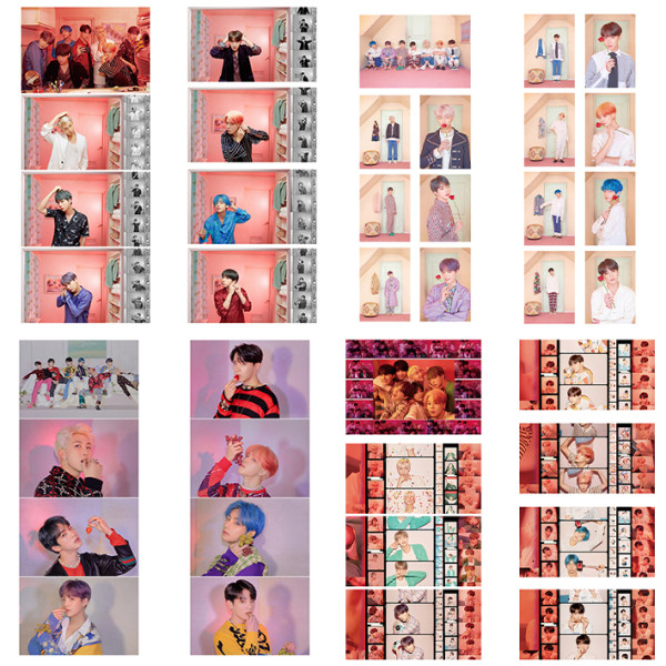 خرید آویز تزیینی آبنبات رنگی طرح عکس های آلبوم BTS Persona کد PAK001 مجموعه 32 عددی