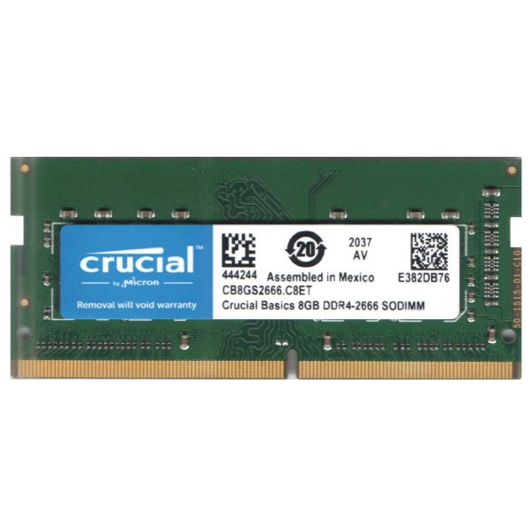 خرید رم لپ تاپ DDR4 تک کاناله 2666 مگاهرتز CL19 کروشیال مدل 444244 ظرفیت 8 گیگابایت