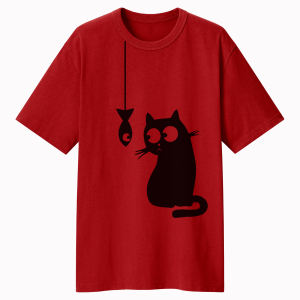 خرید تی شرت لانگ زنانه مدل گربه کد C101RB