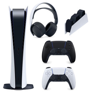 قیمت مجموعه کنسول بازی سونی مدل PlayStation 5 Digital ظرفیت 825 گیگابایت به همراه هدست و پایه شارژر و دسته اضافی