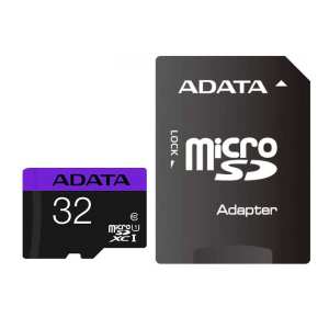 خرید کارت حافظه‌ microSDHC ای دیتا مدل Premier کلاس 10 استاندارد UHS-I U1 سرعت 80MBps ظرفیت 32 گیگابایت به همراه با آداپتور SD