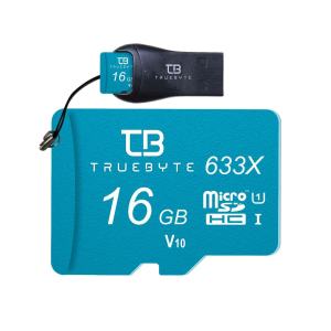 قیمت کارت حافظه microSD HC تروبایت مدل 633X-V10 کلاس 10 استاندارد UHS-I U1 ظرفیت 16 گیگابایت همراه با کارت خوان