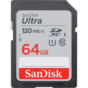 قیمت کارت حافظه SDXC سن دیسک مدل Ultra کلاس 10 استاندارد UHS-I U1 سرعت 120MBps ظرفیت 64 گیگابایت