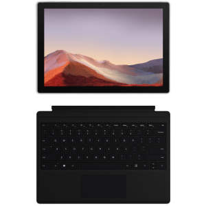 قیمت تبلت مایکروسافت مدل Surface Pro 7 Plus - F ظرفیت 512 گیگابایت به همراه کیبورد Black Type Cover
