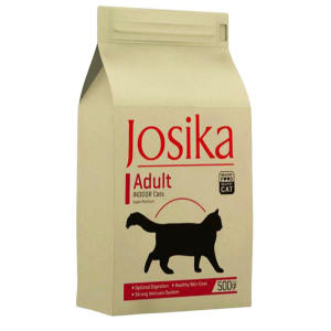 قیمت غذای خشک گربه ژوسیکا مدل inddoor adult وزن500 گرم